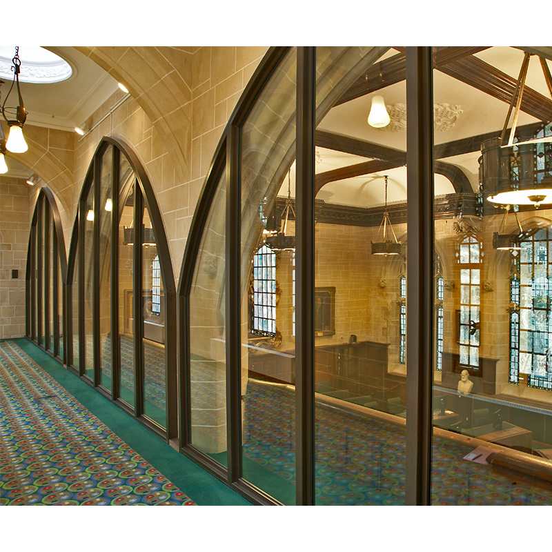 Supreme Court, London viewing gallery with selectaglaze secondary powder colour coated secondary glazing