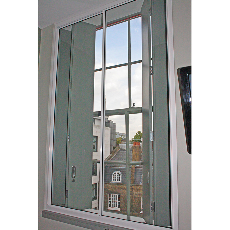 Tall horizontal secondary glazing units by Selectaglaze at Zetter Hotel
