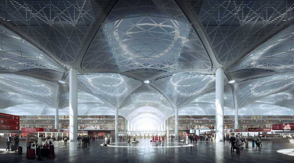 Ongoing construction of Turkish Airport in Istanbul