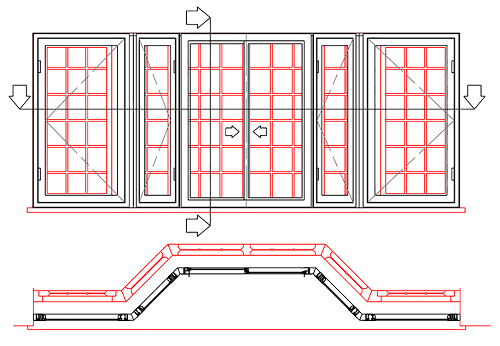 Illustration - CAD - Angular bay