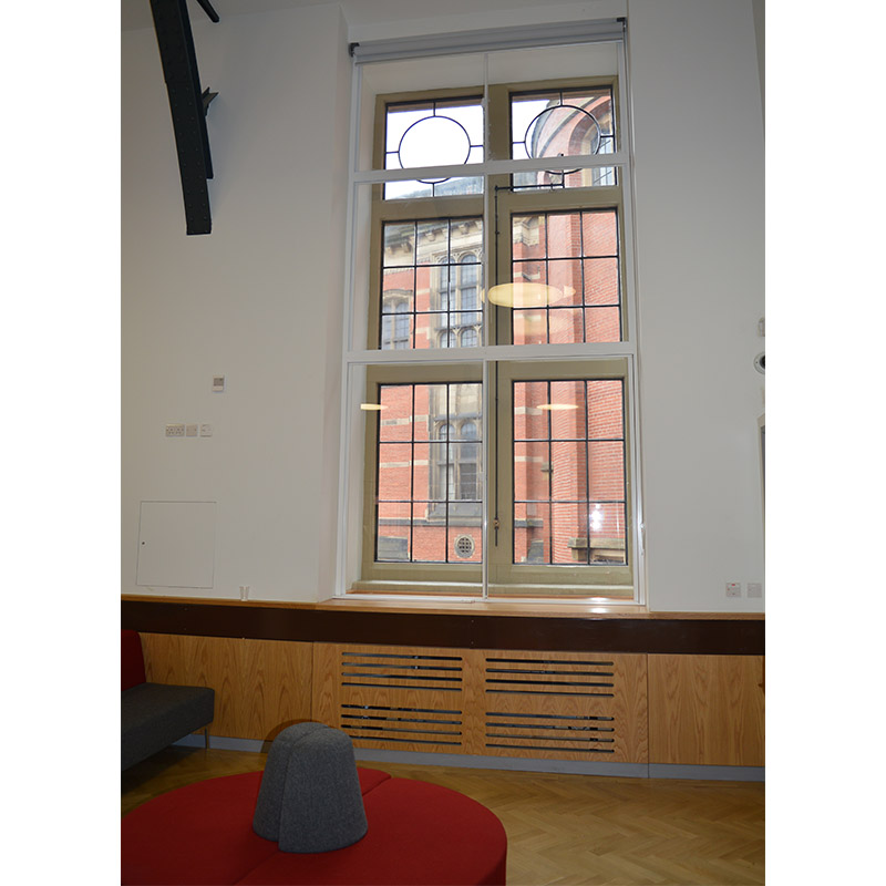 University of Birmingham student information centre retrofitted with Selectaglaze secondary glazing