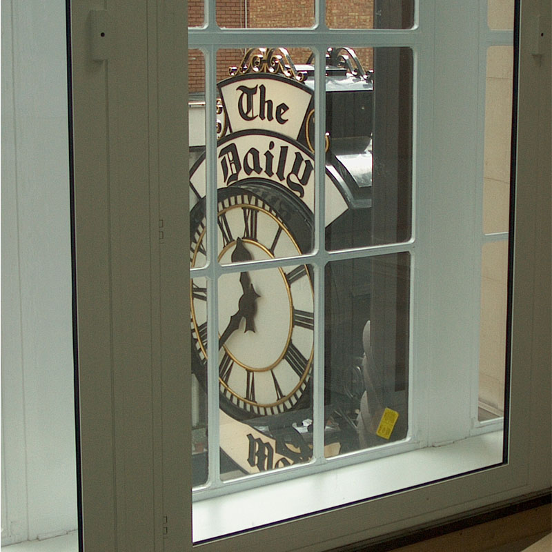 Associated Newspaper secondary glazing for thermal enhancements with view to the clock