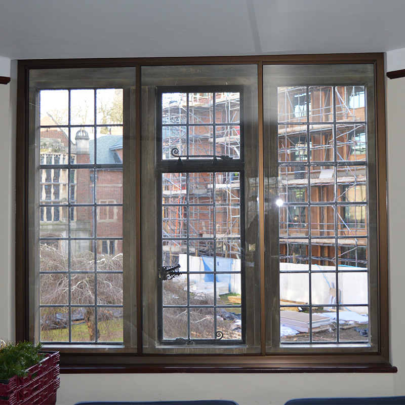 3 pane horizontal slider at West Court, Jesus College - Cambridge University