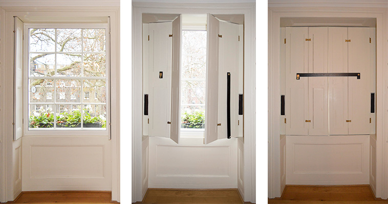 Folding shutters - Georgian primary windows