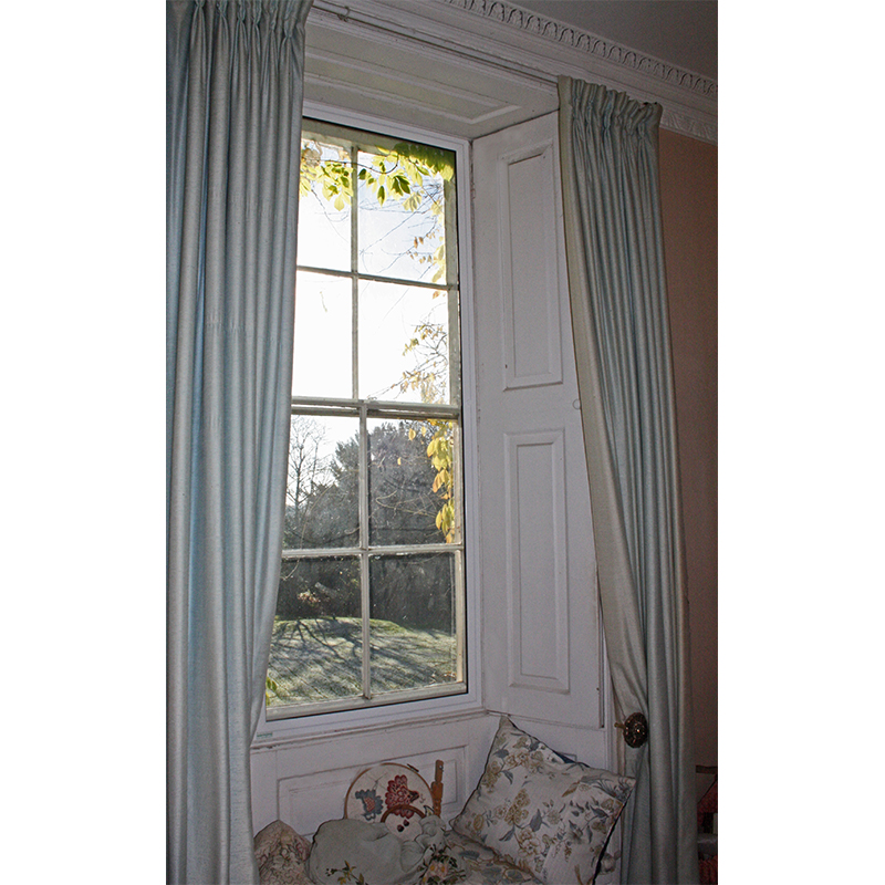 Secondary glazing with shutters in a Grade 2* Listed property, Denton Hosue