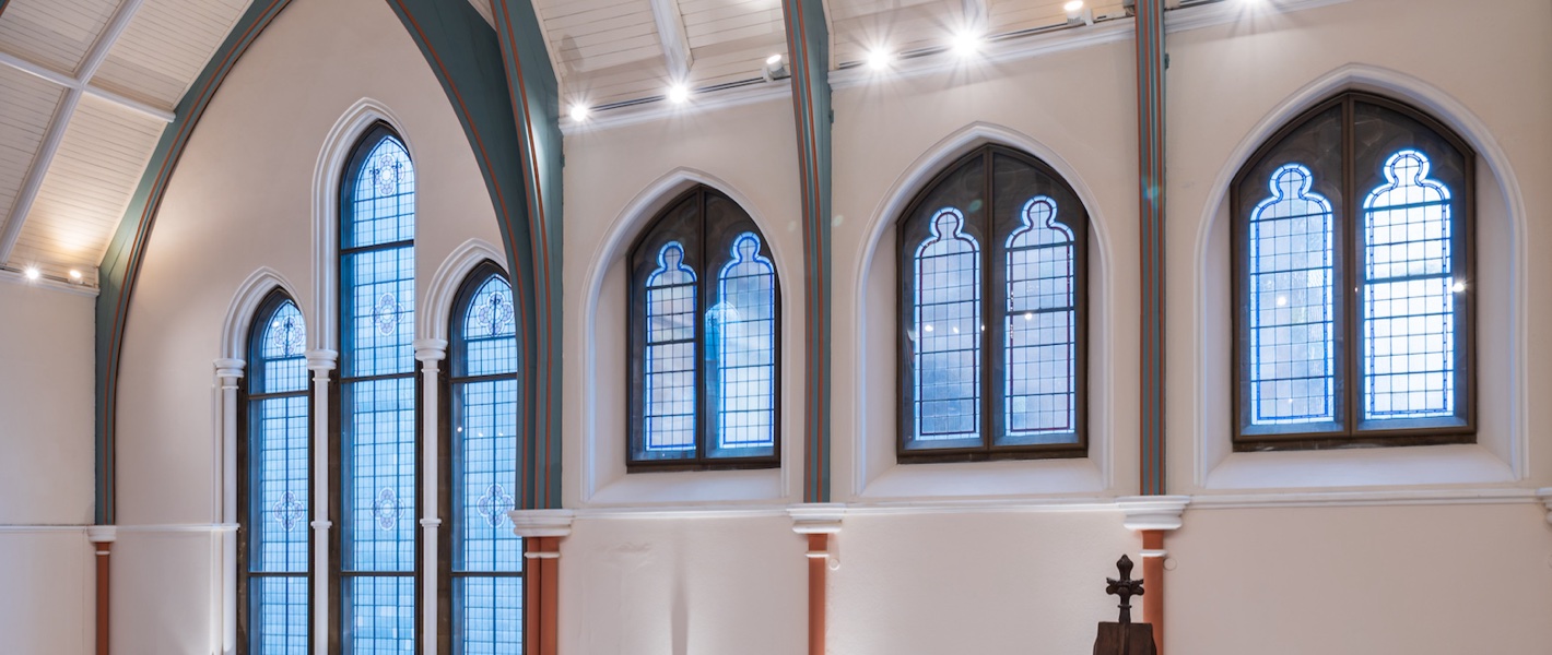 Downing Place United Reformed Church gothic arches