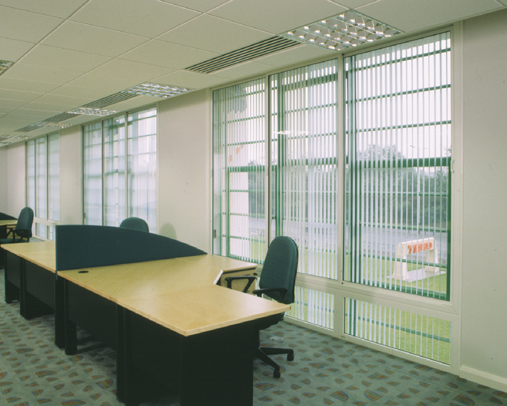 Hoover Building office interior with Selectaglaze secondary glazing for acoustic insulation