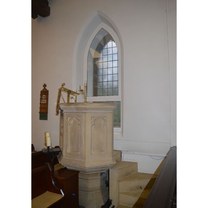 Stone pulpit at Jesus Church