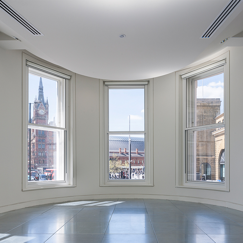 The Lighthouse with acoustic noise reduction glazing at the Lighthouse with views to Kings Cross