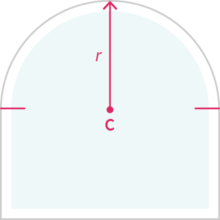 one centred curve - full radius head