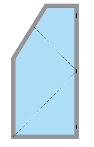 Selectaglaze raked secondary glazing - hinged casement