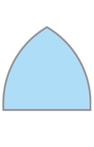 Selectaglaze two centred gothic arched secondary glazing - demountable fixed light