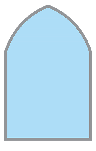 Selectaglaze two centred gothic arched secondary glazing - fixed light