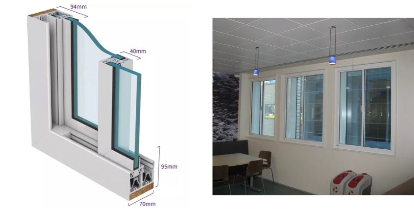 2 Pane Horizontal sliding security secondary glazing