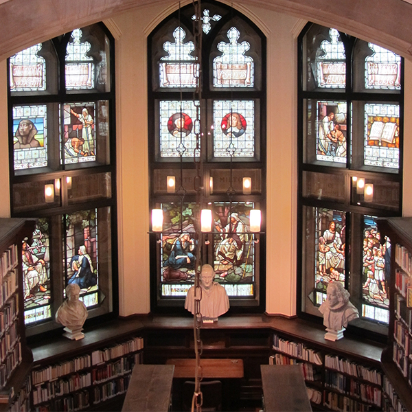 Two centred curve gothic arched window Harris Manchester College Library