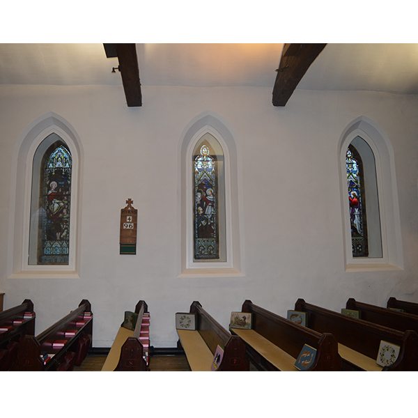 Two centred curve gothic arched window Jesus Church