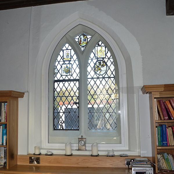 Two centred curve gothic arched window The Priory