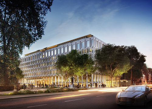 The visualisation of the US embassy conversion to a hotel by Sir David Chipperfield Architects