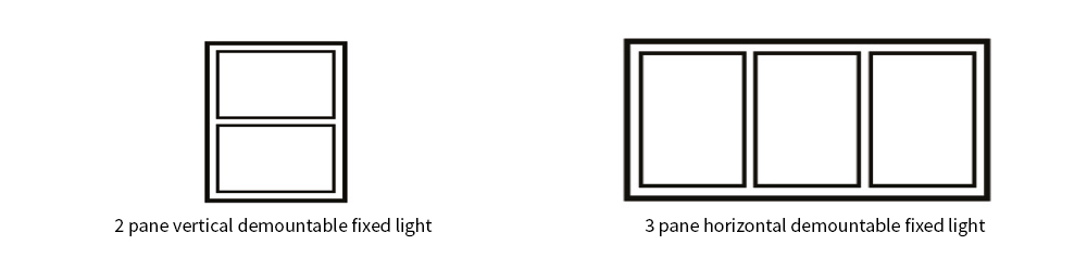 2 pane vertical and 3 pane horizontal demountable fixed light secondary glazing options