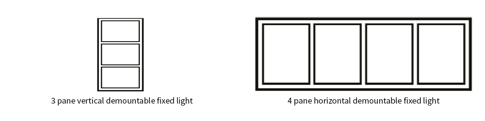 Selectaglaze 3 pane vertical and 4 pane horizontal demountable fixed light secondary glazing options
