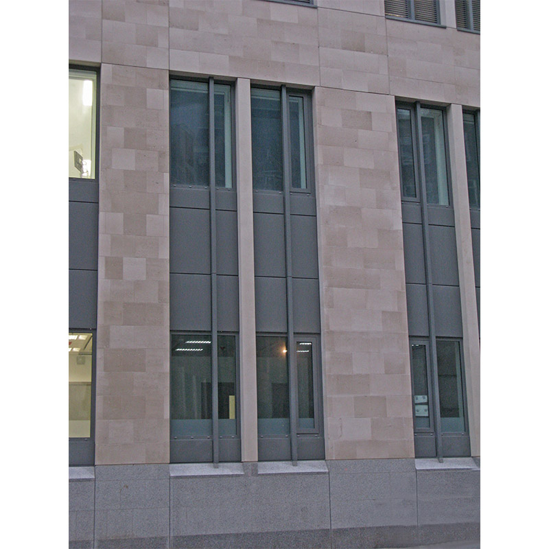 St Barts Hospital London, close up of the external primary windows