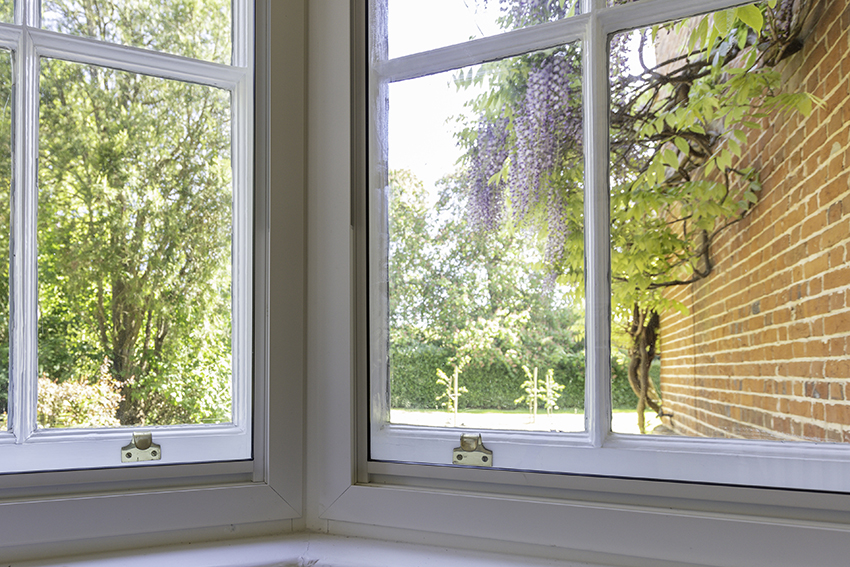 Bay closeup angles accommodated by secondary timber frame