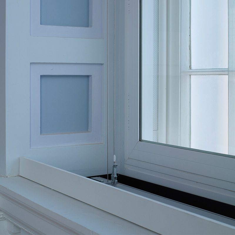 Close up of Selectaglaze secondary glazing