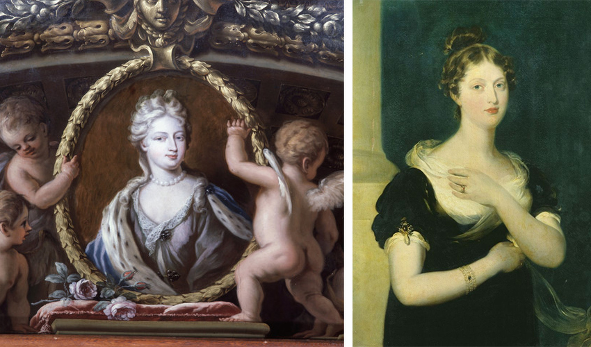 Portraits of Princesses Caroline and Charlotte