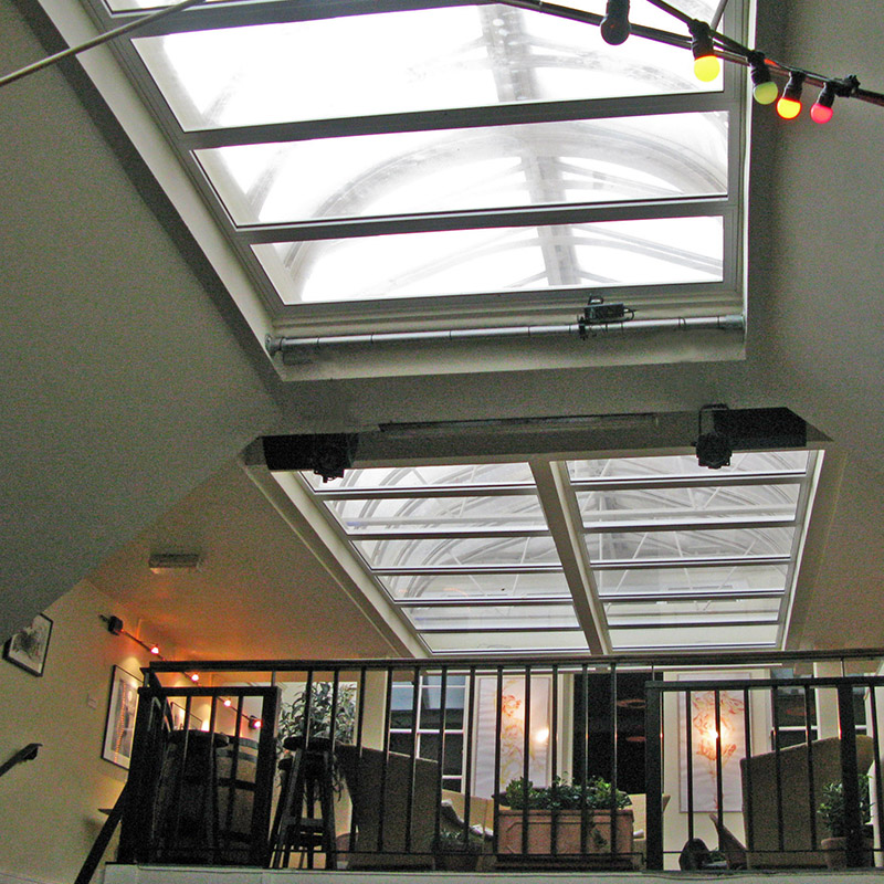 Roof lights with Selectaglaze secondary glazing at Charlotte Street Blues Club