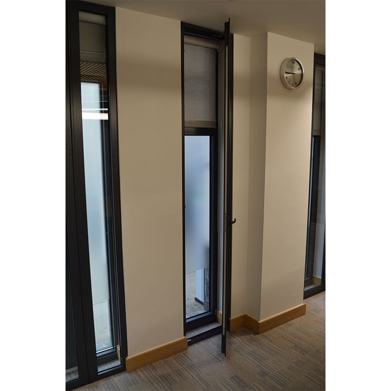 Tall narrow secondary glazing casement doors at City and Guilds Head Office