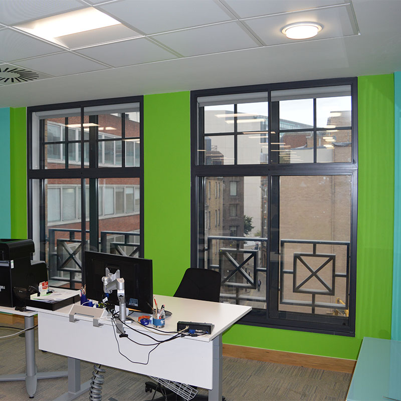 City and Guilds office with noise mitigating secondary glazing