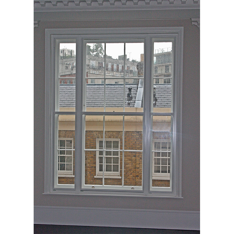 Regency window with view overlooking the neighbouring mews down Cornwall Terrace