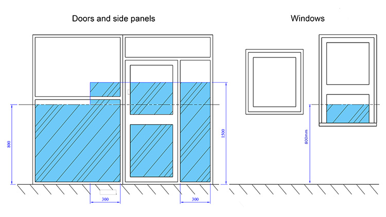 Critical glazing location image