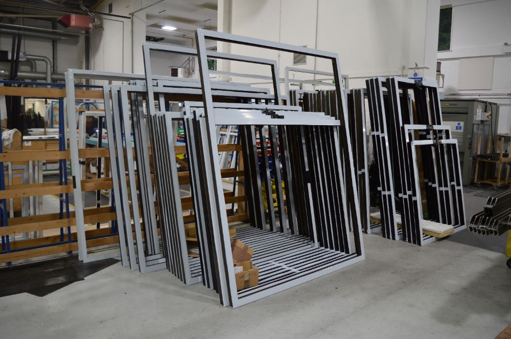 Newly manufactured Series 91 in bronze anodised finish ready for transport to site