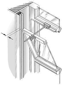 Will hoppers and folding stays prevent the installation of secondary glazing?