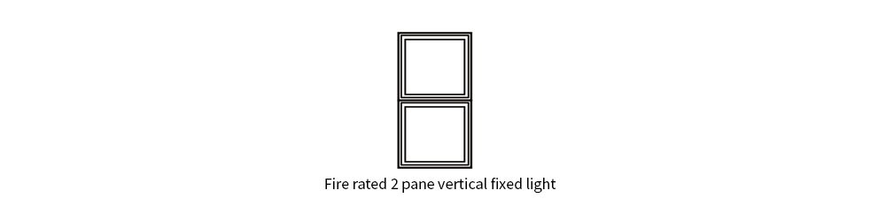 Fire rated fixed pane 2 units stack vertically style available