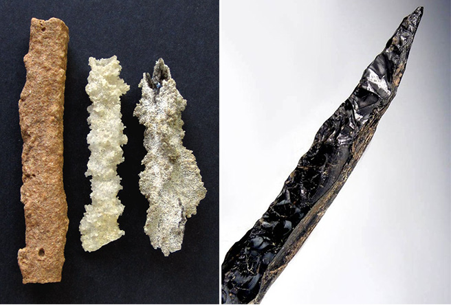 fulgurite obsidian tools image