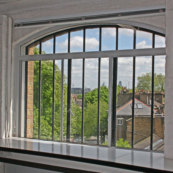 One centred segmented head secondary glazing Barry The Rotunda