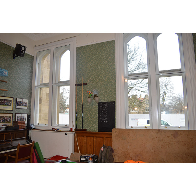 Student Common Room treated with secondary glazing at Oxford University