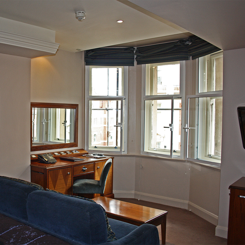 Radisson Edwardian Kenilworth Hotel with secondary glazing to make the room quieter and safer