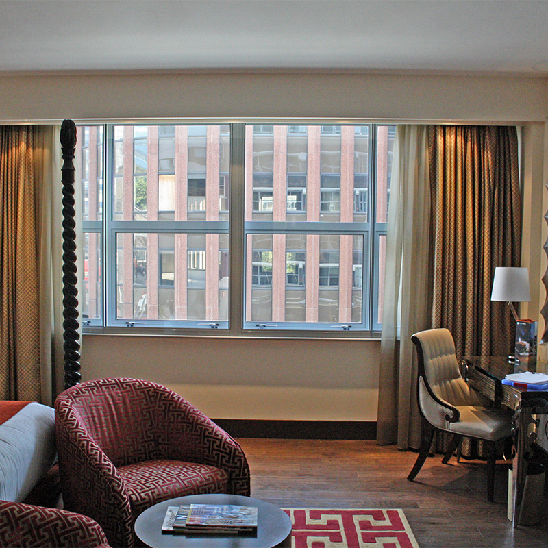 Bedroom Suite at Hotel Indigo with quieter secondary double glazing