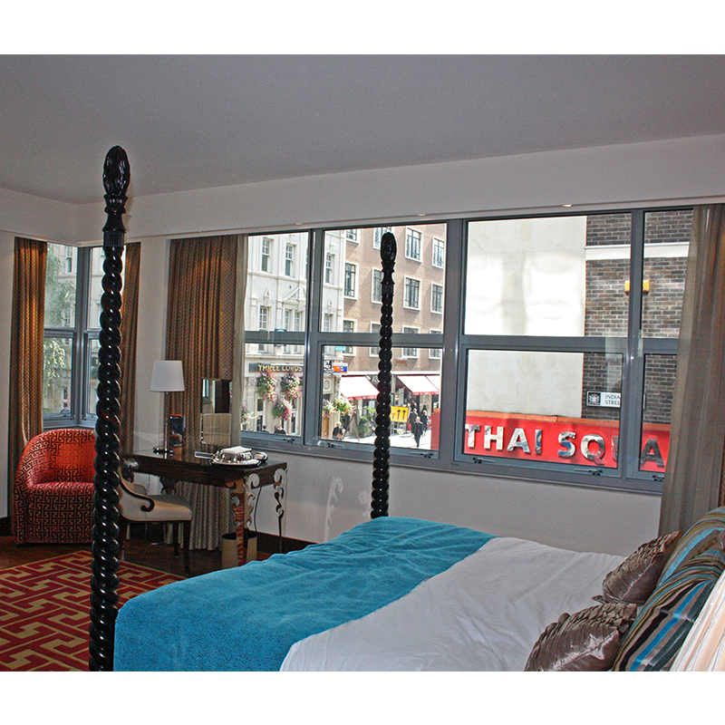 Boutique Hotel Indigo, London with noise reduction secondary glazing