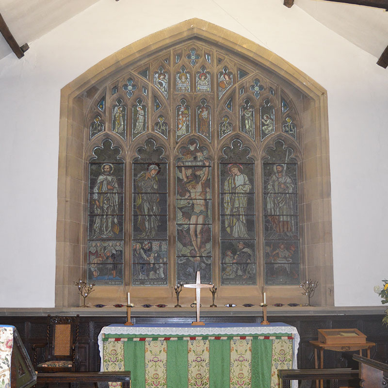 The chancery window created by William Morris at Jesus Church in Troutbeck, Cumbria
