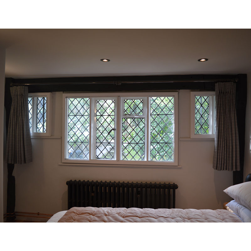 Master Bedroom in Lychgate Cottages residential let fitted with secondary glazing