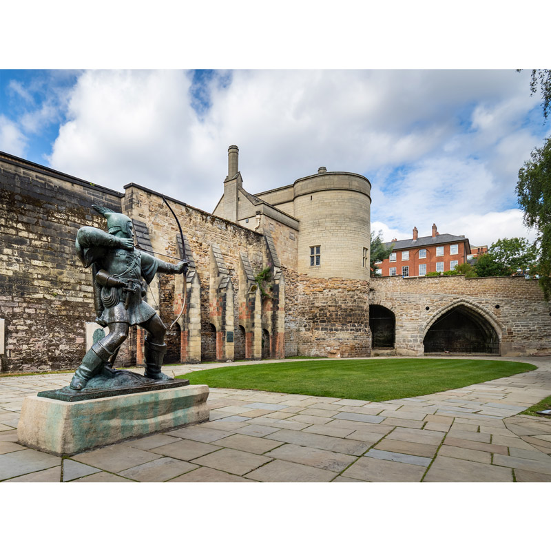 The Grade I Listed Nottingham Castle situated on the historic Castle Rock