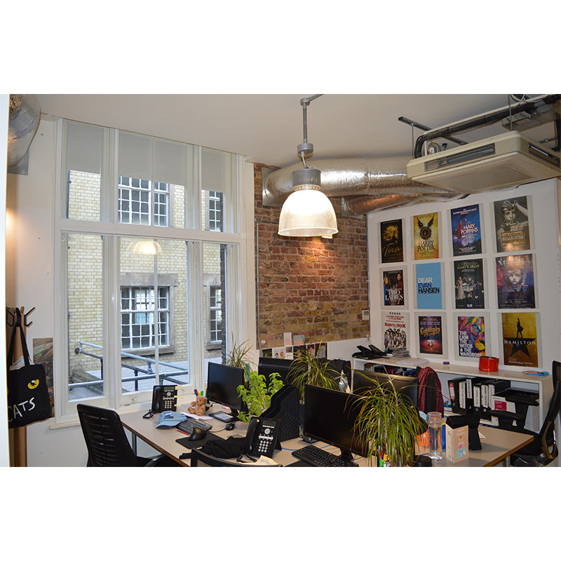 An office window at Premier PR in London treated with Selectaglaze secondary glazing