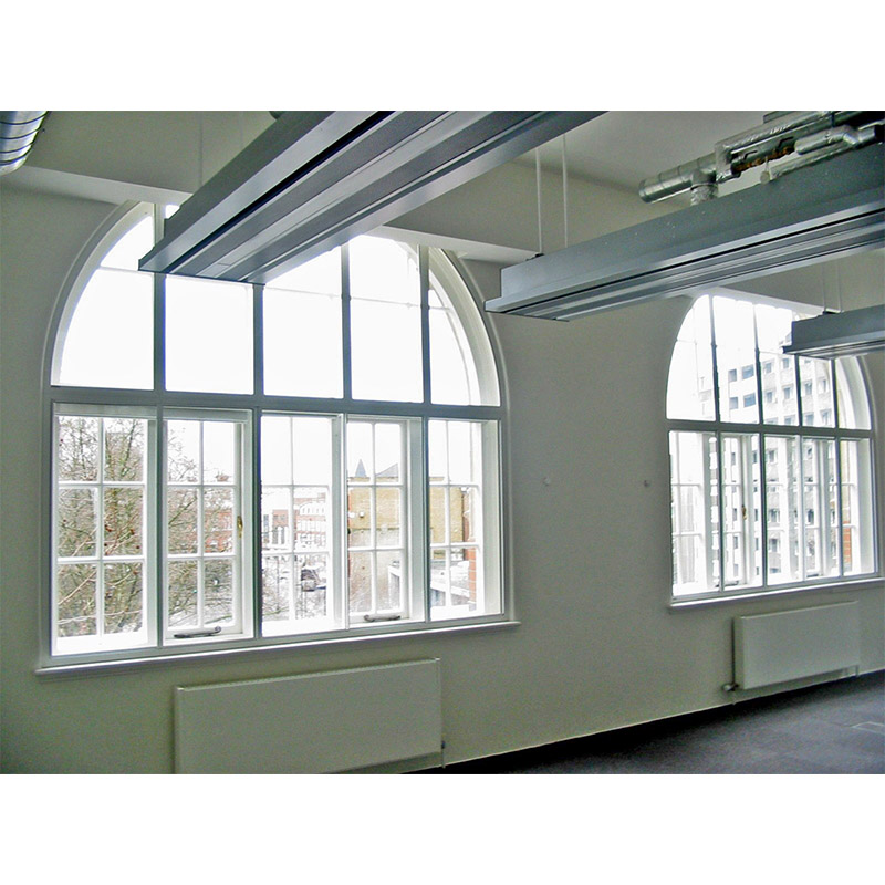 Large arched secondary glazed units to make the learning environment more comfortable at City University