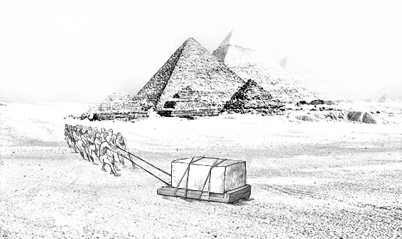 pyramid illustrating construction methods