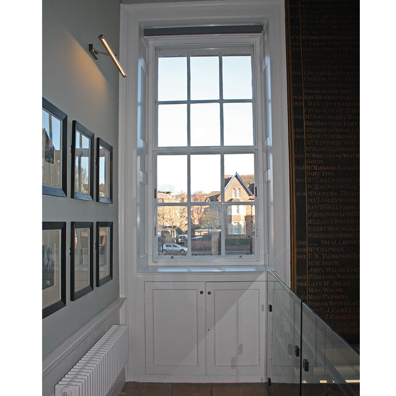 Series 20 vertical sliding Secondary Glazing Unit Radcliffe Infirmary