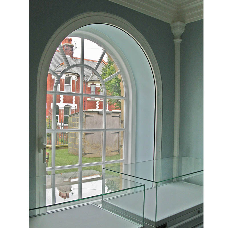 Ramsgate Library original curve window with HC Series 45 secondary glazing